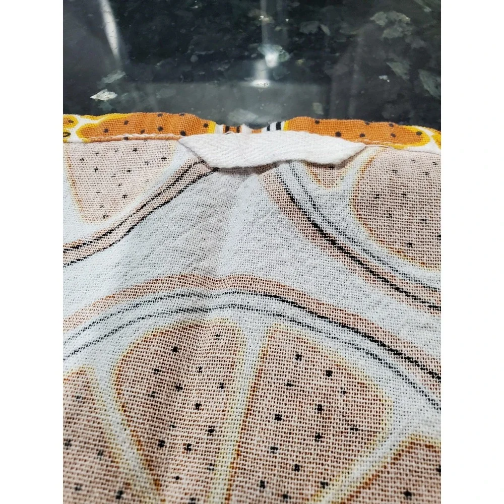 Retired IKEA TORVFLY Citrus Orange Slice Dish Towel - Single